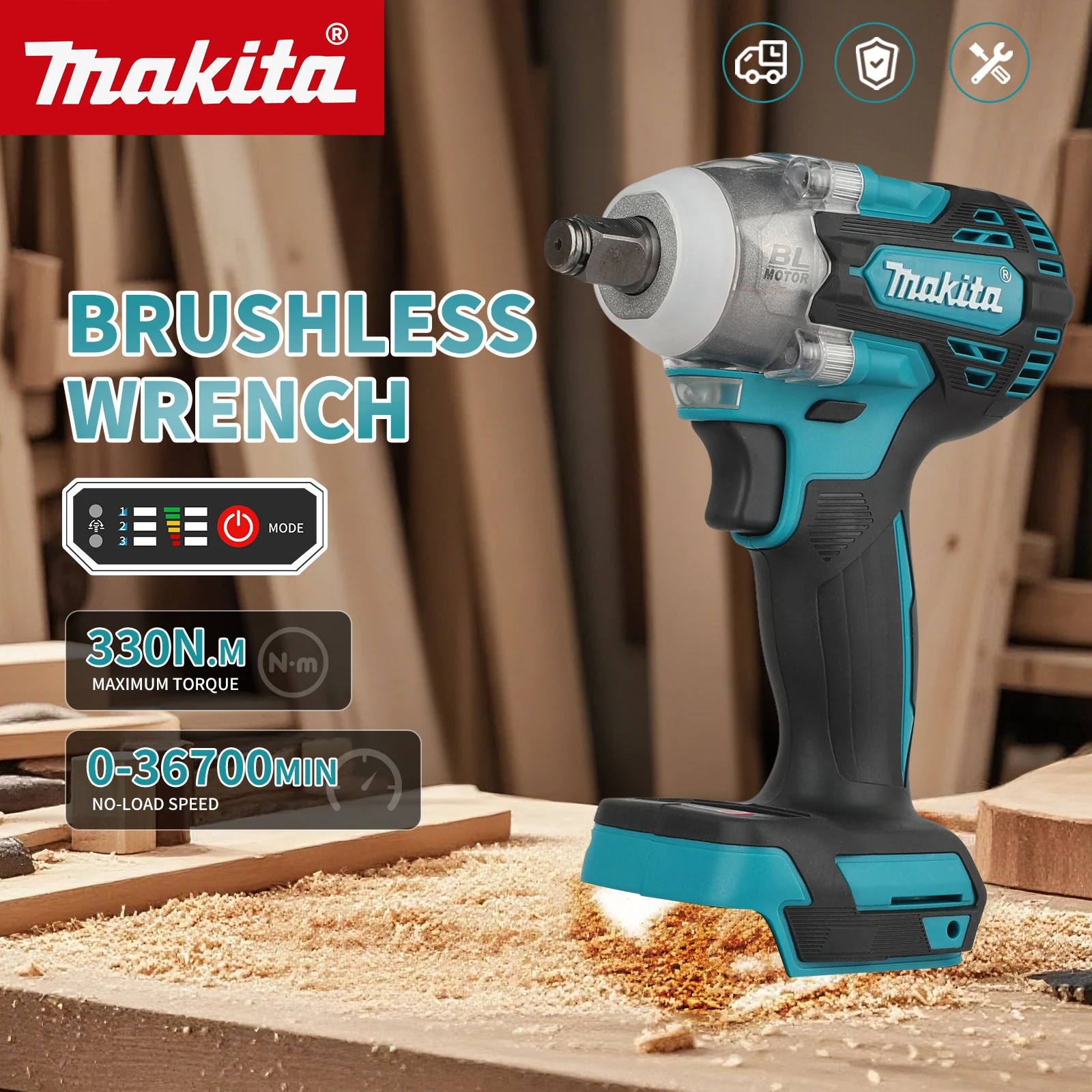 Makita Drill Dtw300 - Clé à chocs sans balais Makita